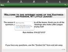 Tablet Screenshot of hastingslittleleague.com